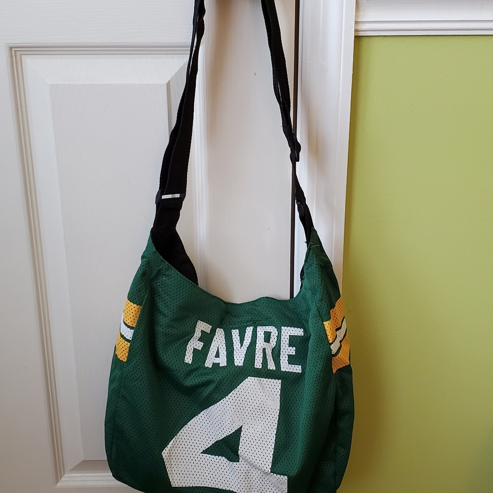 Brett Favre Pro-fan-ity satchel purse.